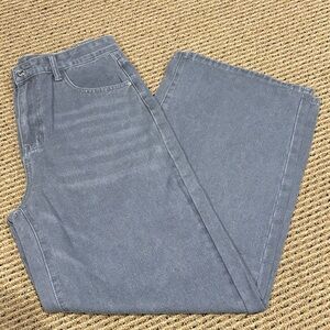 Women’s Gray wide leg jeans